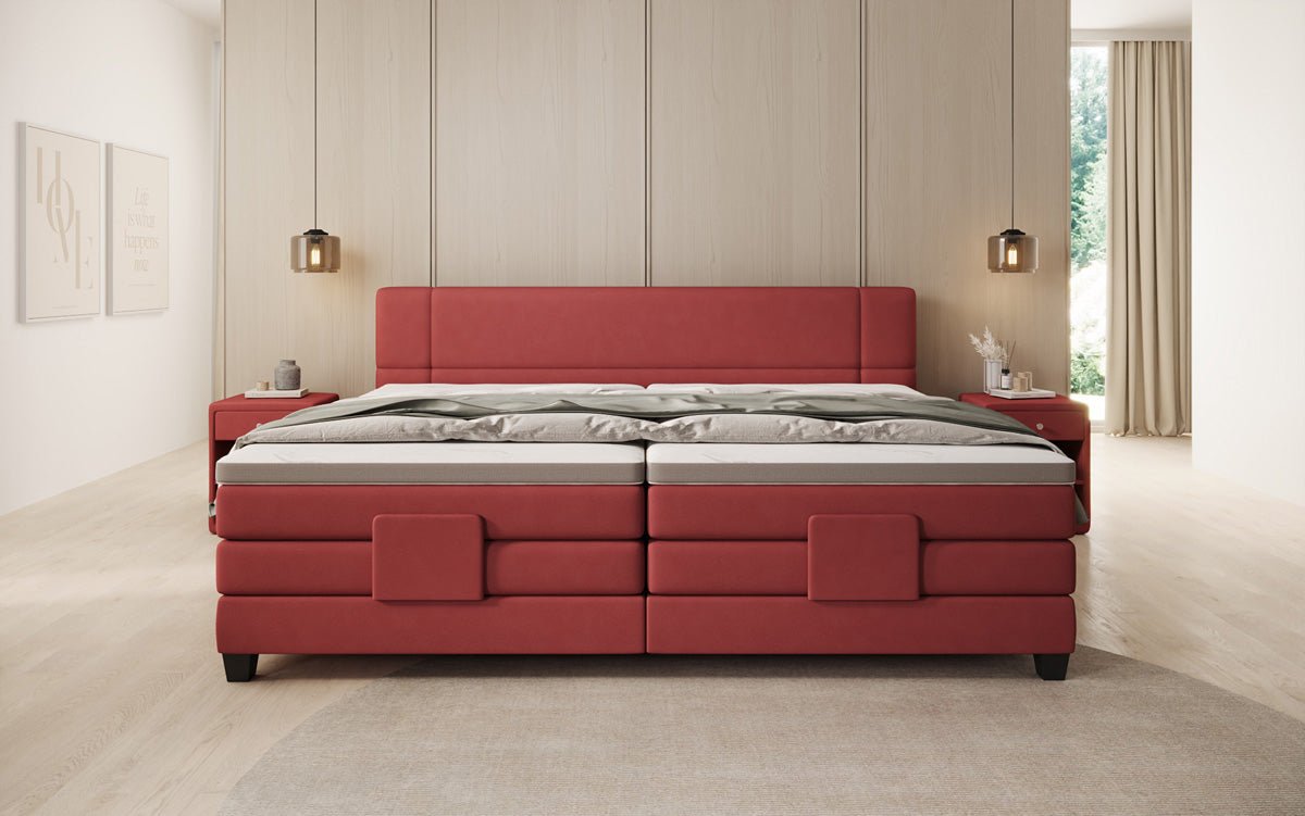 Familie Boxspringbed Noela 220/240x200 elektrisch verstelbaar in Stof