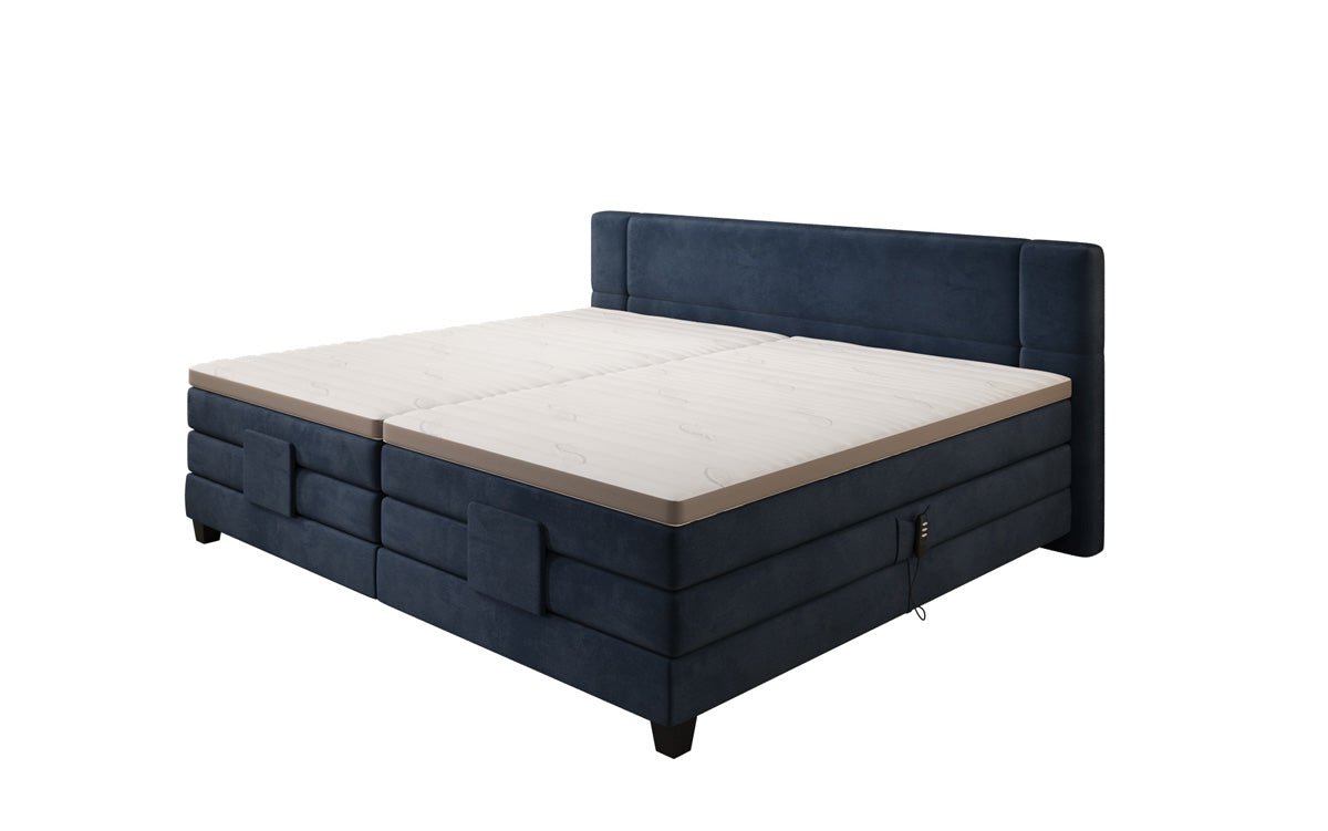 Familie Boxspringbed Noela 220/240x200 elektrisch verstelbaar in fluweel