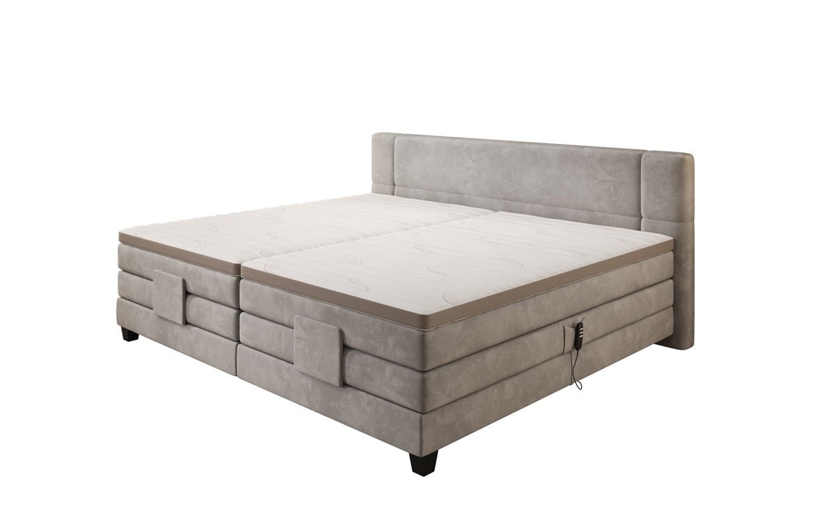 Familie Boxspringbed Noela 220/240x200 elektrisch verstelbaar in fluweel