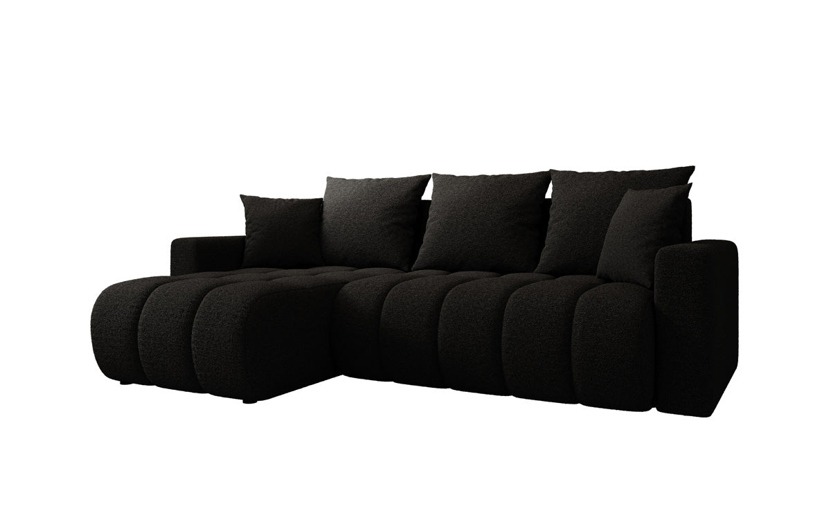 Designersofa Giulio L met slaap- en klapfunctie in Bouclé