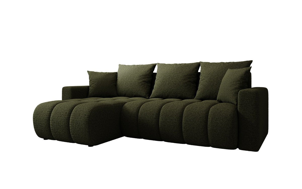 Designersofa Giulio L met slaap- en klapfunctie in Bouclé