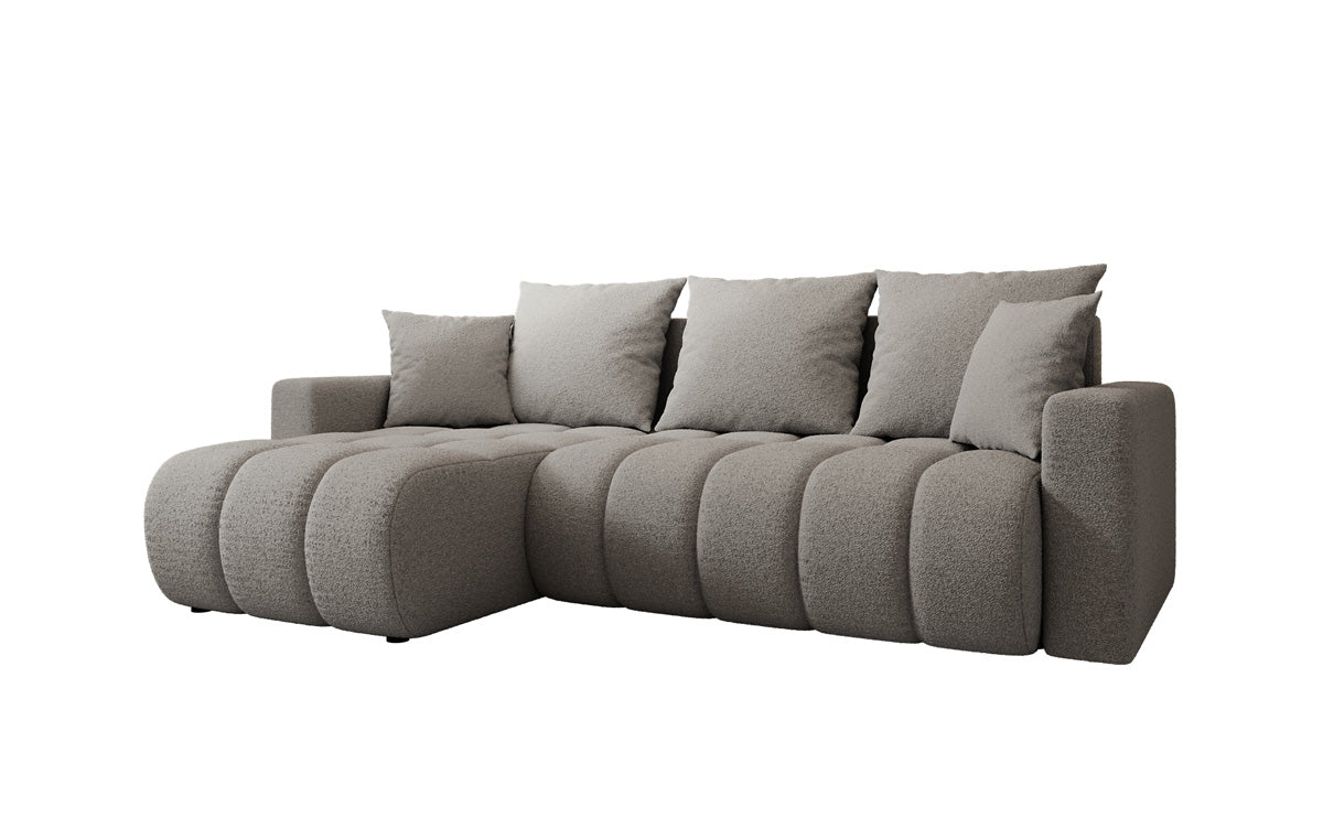 Designersofa Giulio L met slaap- en klapfunctie in Bouclé