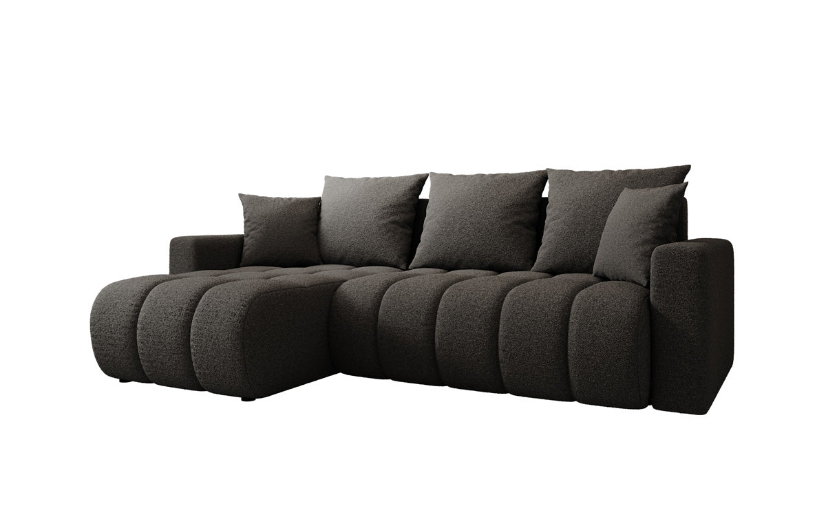 Designersofa Giulio L met slaap- en klapfunctie in Bouclé