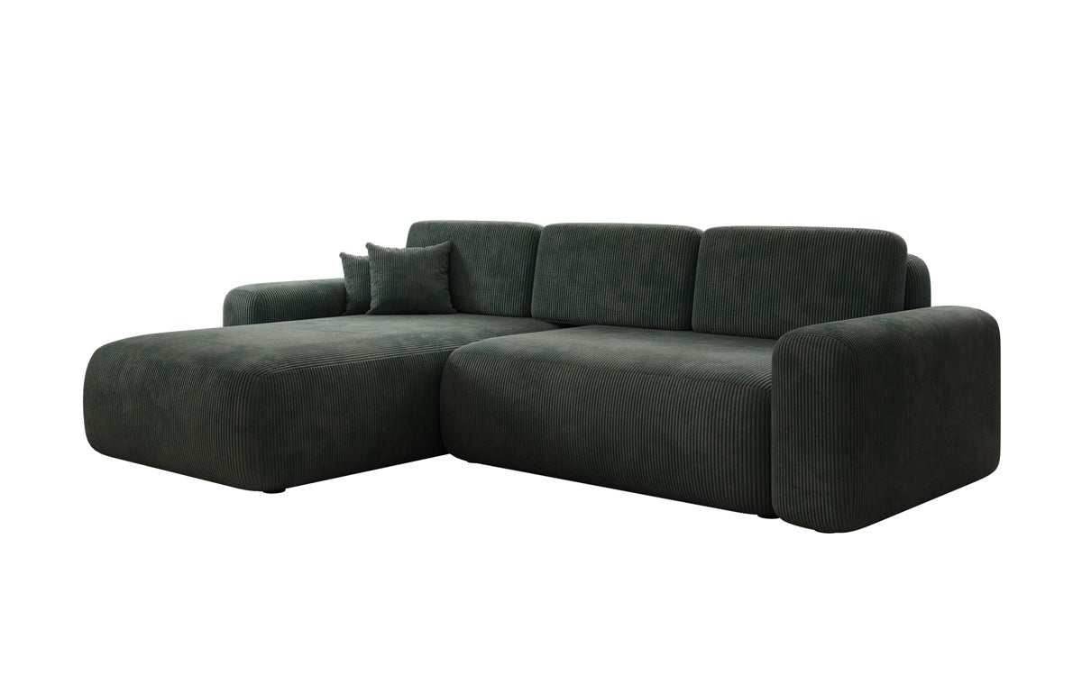 Designerbank Lola met slaap- en klapfunctie in Ribstof