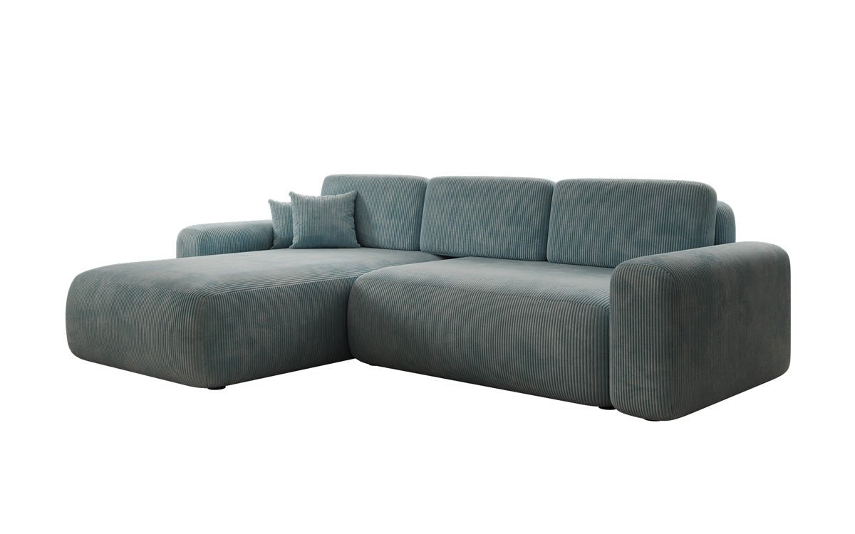 Designerbank Lola met slaap- en klapfunctie in Ribstof