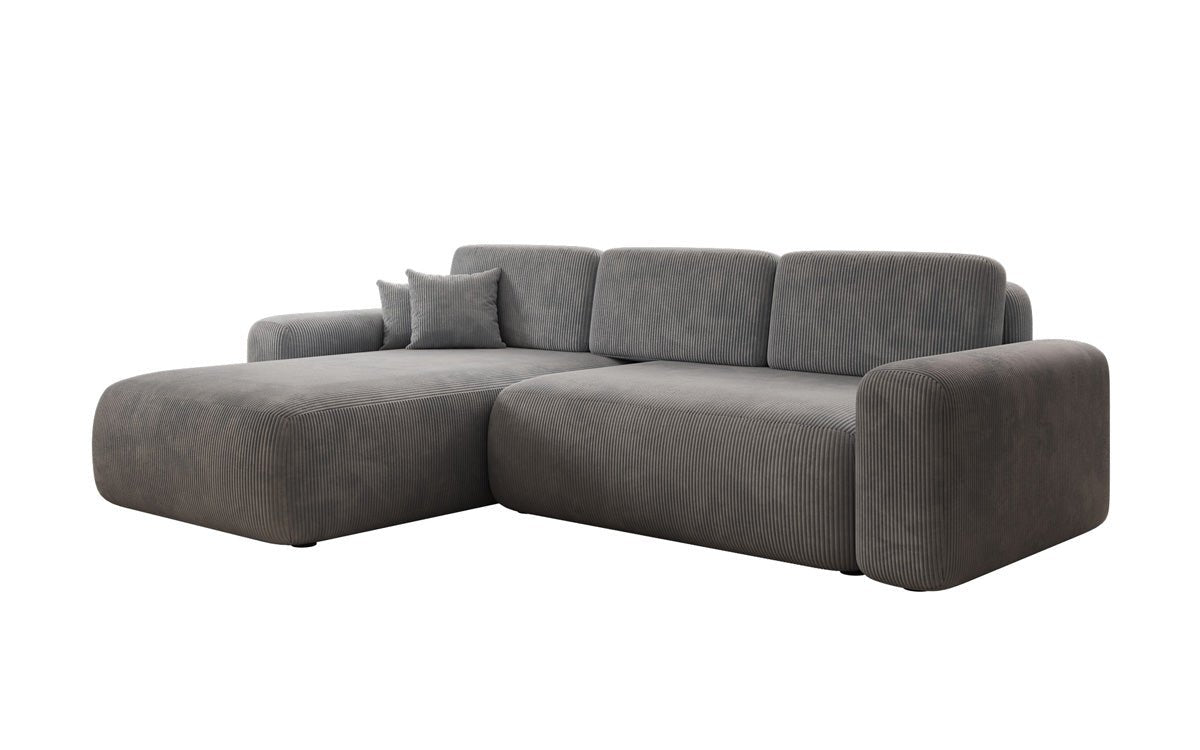 Designerbank Lola met slaap- en klapfunctie in Ribstof