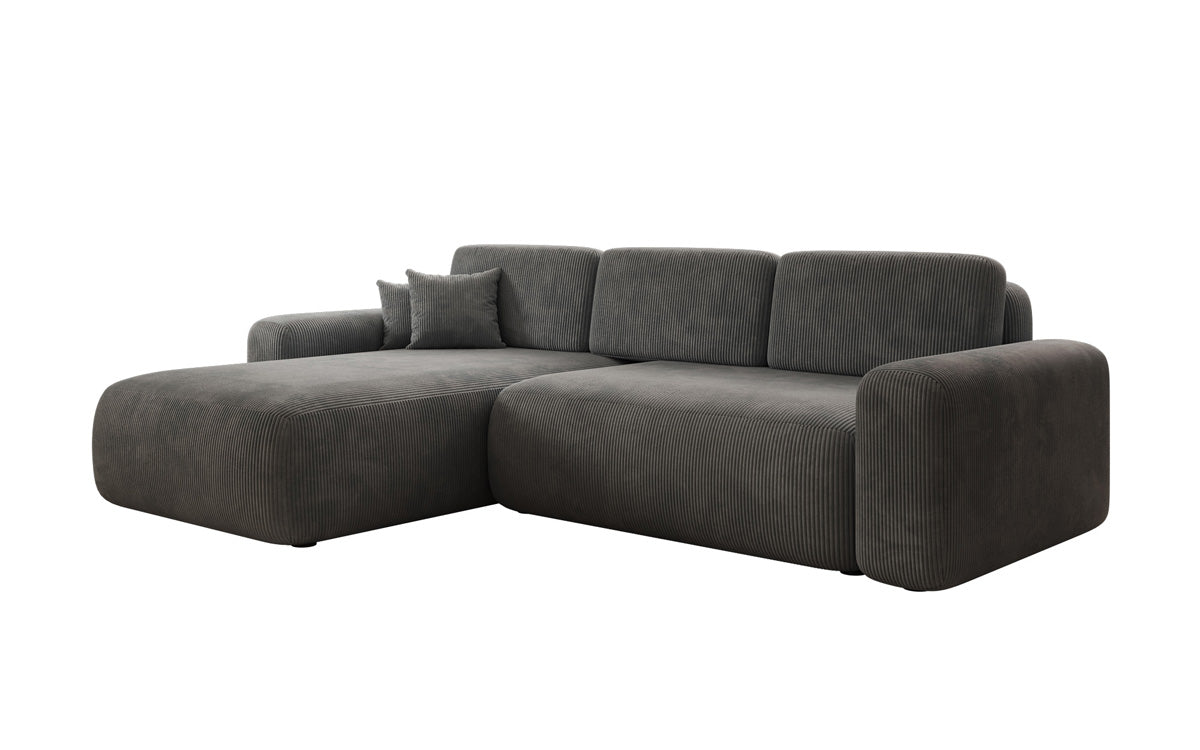 Designerbank Lola met slaap- en klapfunctie in Ribstof