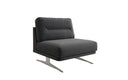 Design sofa-fauteuil Torino zonder armleuningen in Bouclé
