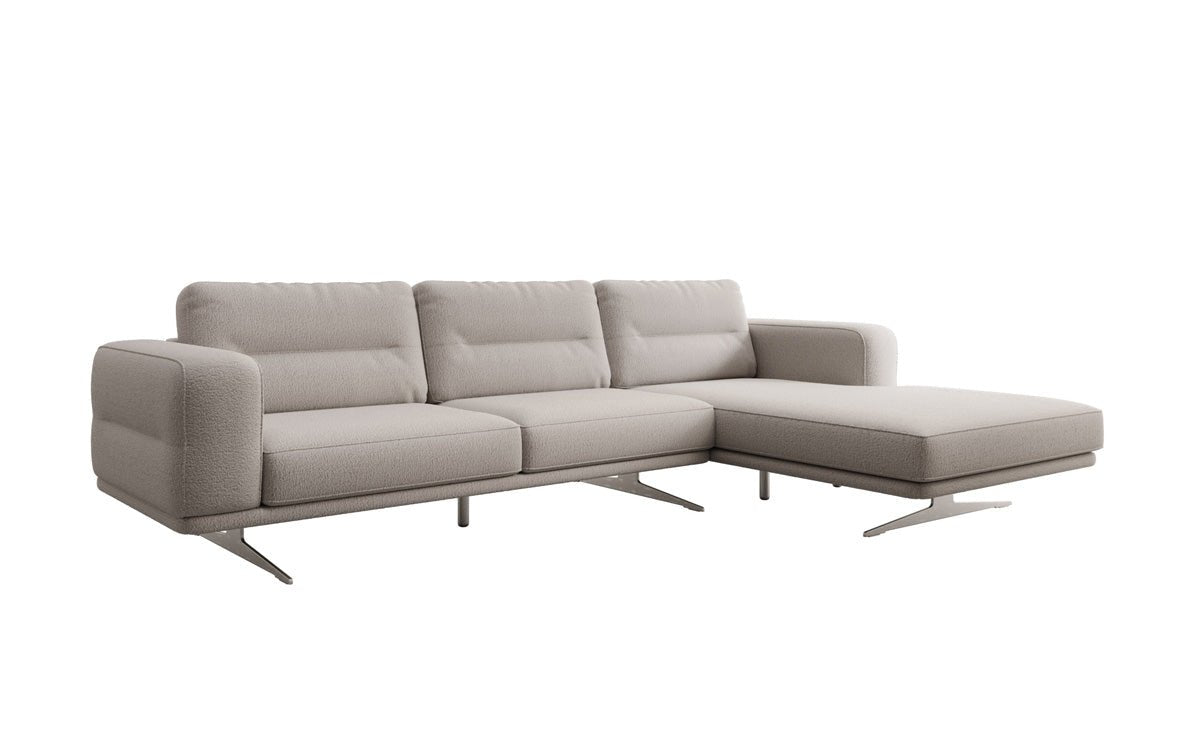 Design L-bank Torino in Bouclé