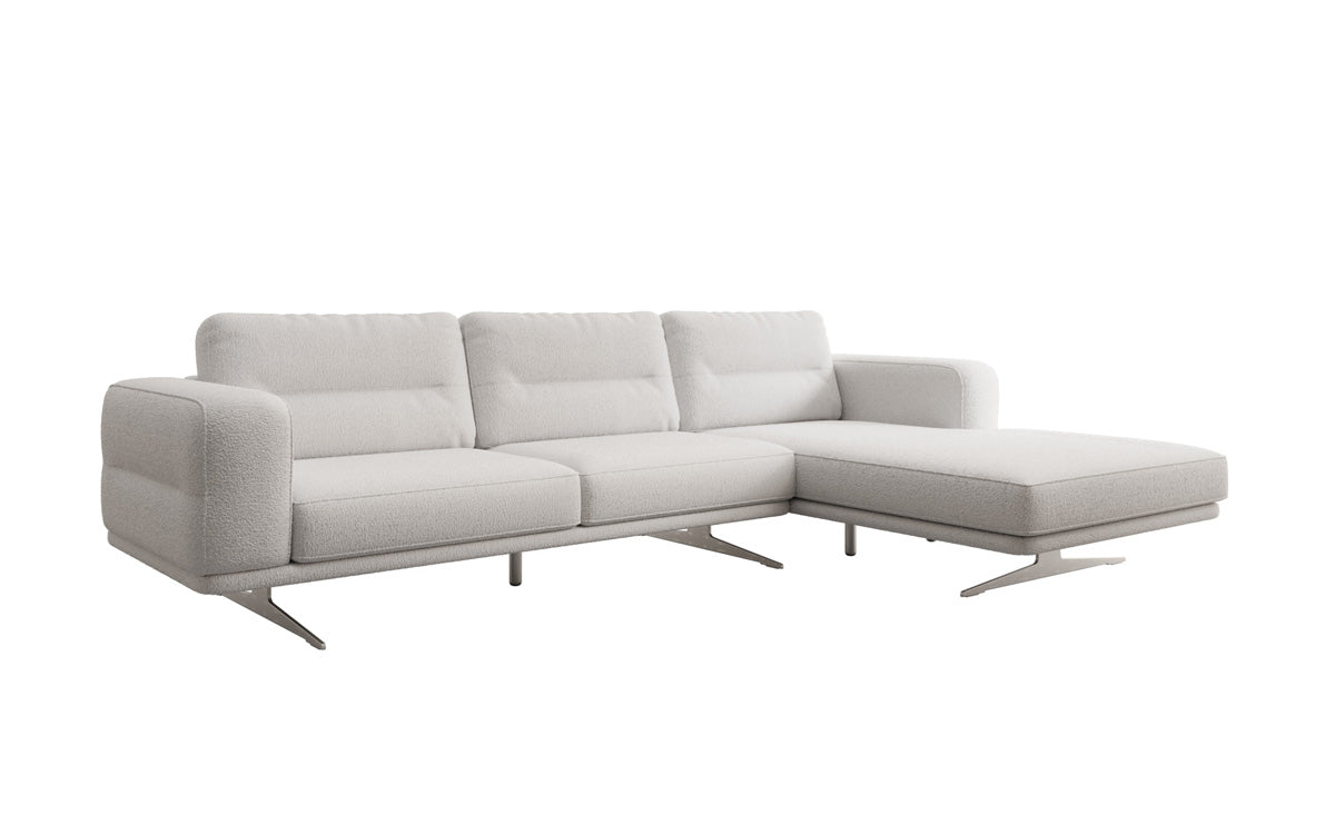 Design L-bank Torino in Bouclé