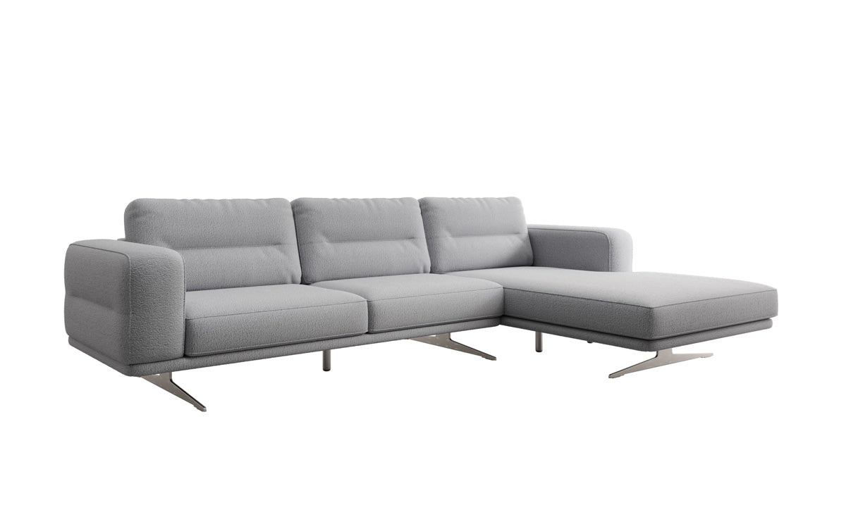 Design L-bank Torino in Bouclé