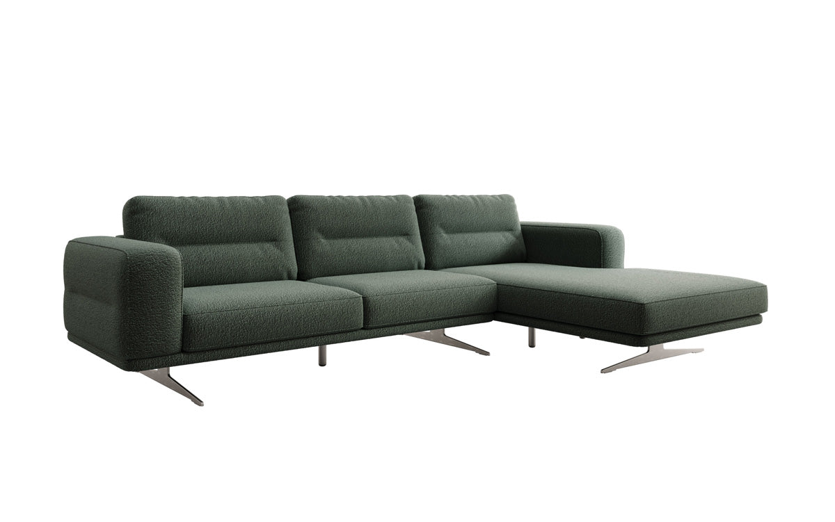 Design L-bank Torino in Bouclé