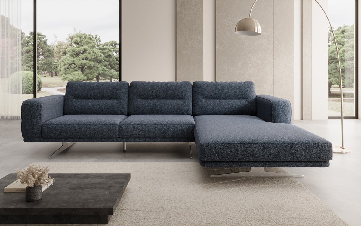 Design L-bank Torino in Bouclé