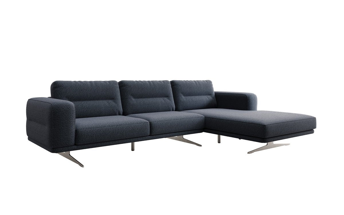 Design L-bank Torino in Bouclé