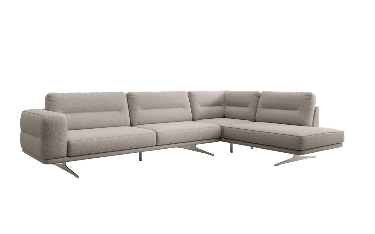 Designer L-bank gesloten Torino in Bouclé