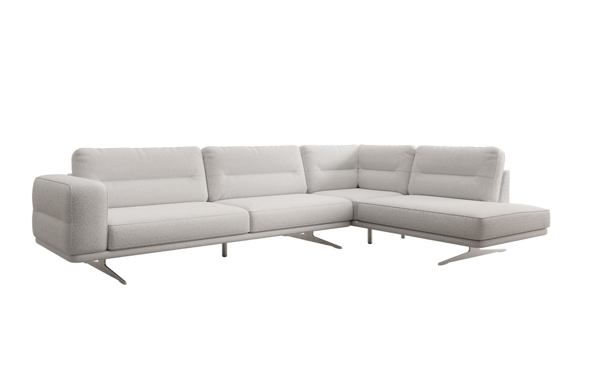 Designer L-bank gesloten Torino in Bouclé