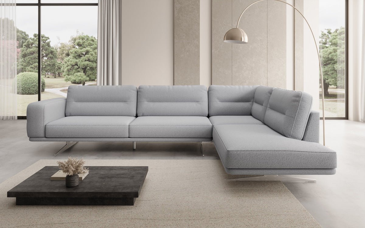 Designer L-bank gesloten Torino in Bouclé