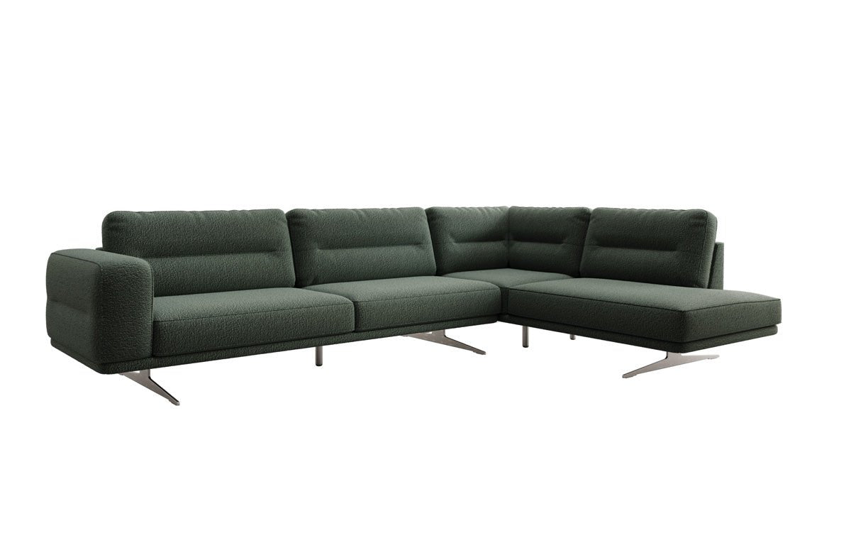 Designer L-bank gesloten Torino in Bouclé