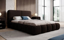Design gestoffeerd bed Lolita in Bouclé met opbergruimte