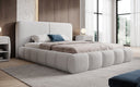 Design gestoffeerd bed Lolita in Bouclé met opbergruimte