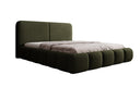 Design gestoffeerd bed Lolita in Bouclé met opbergruimte