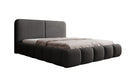 Design gestoffeerd bed Lolita in Bouclé met opbergruimte
