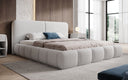 Design gestoffeerd bed Lolita in Bouclé met opbergruimte
