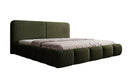 Design gestoffeerd bed Lolita in Bouclé met opbergruimte