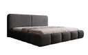 Design gestoffeerd bed Lolita in Bouclé met opbergruimte