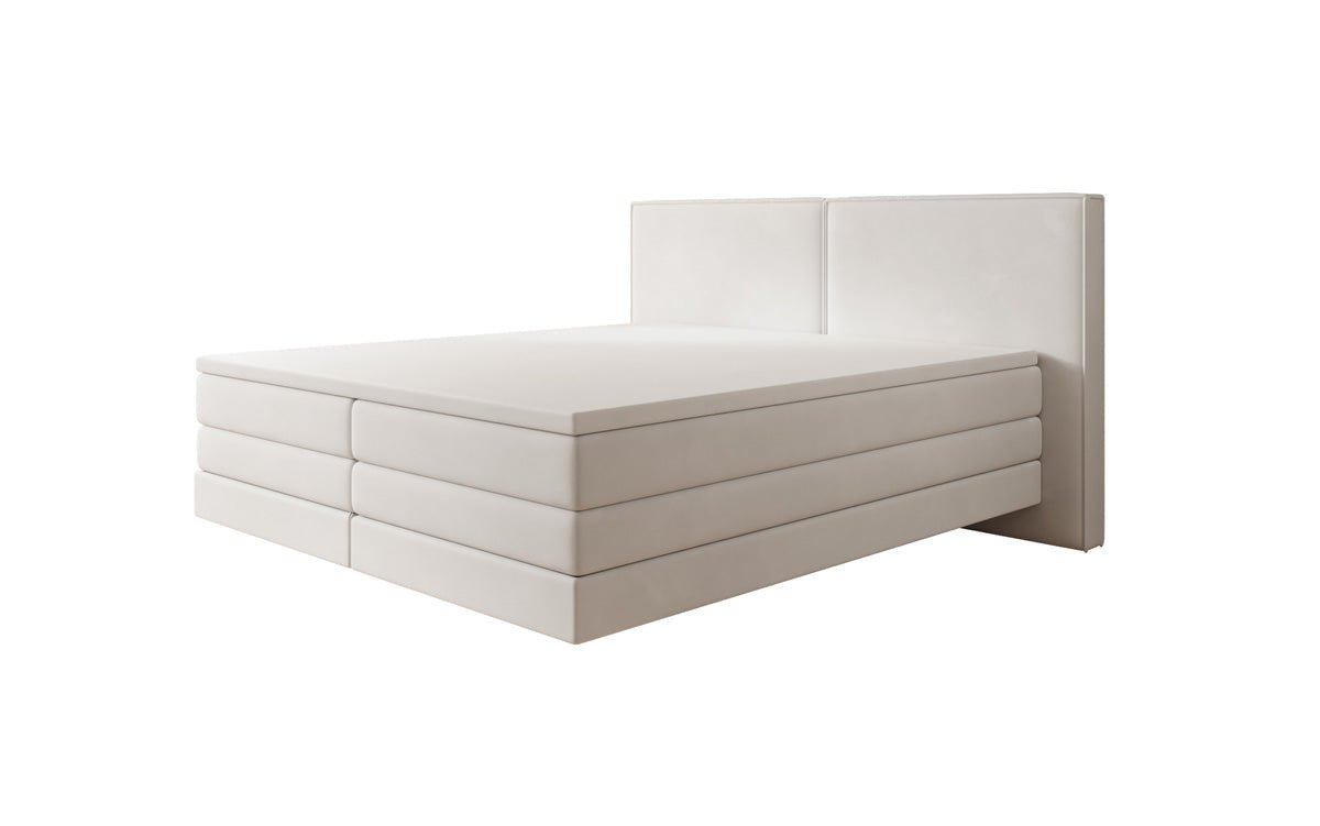 Boxspringbed Ophelia met zwevende look in Fluweel