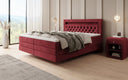 Boxspringbed Menzogna met zwevende look en LED in fluweel