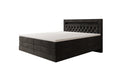 Boxspringbed Menzogna met zwevende look en LED in fluweel