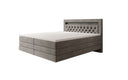Boxspringbed Menzogna met zwevende look en LED in fluweel