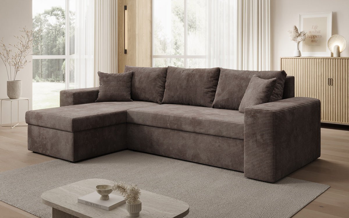 Designer Sofa Denver Cord met slaap- en klapfunctie