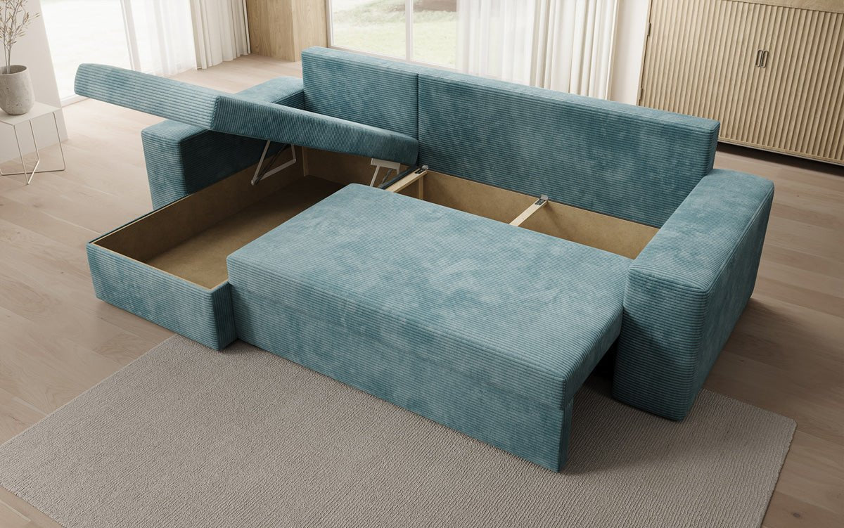 Designer Sofa Denver Cord met slaap- en klapfunctie