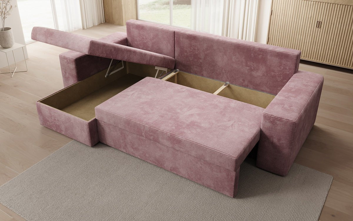 Designer Sofa Denver Cord met slaap- en klapfunctie