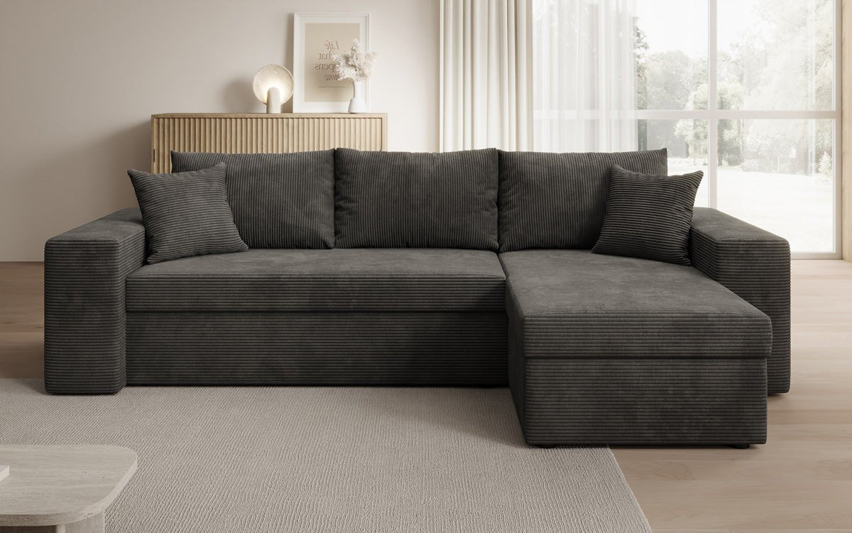 Designer Sofa Denver Cord met slaap- en klapfunctie