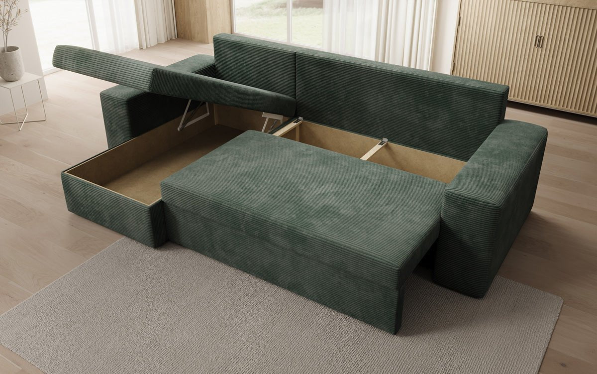 Designer Sofa Denver Cord met slaap- en klapfunctie