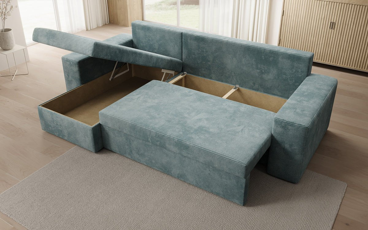 Designer Sofa Denver Cord met slaap- en klapfunctie