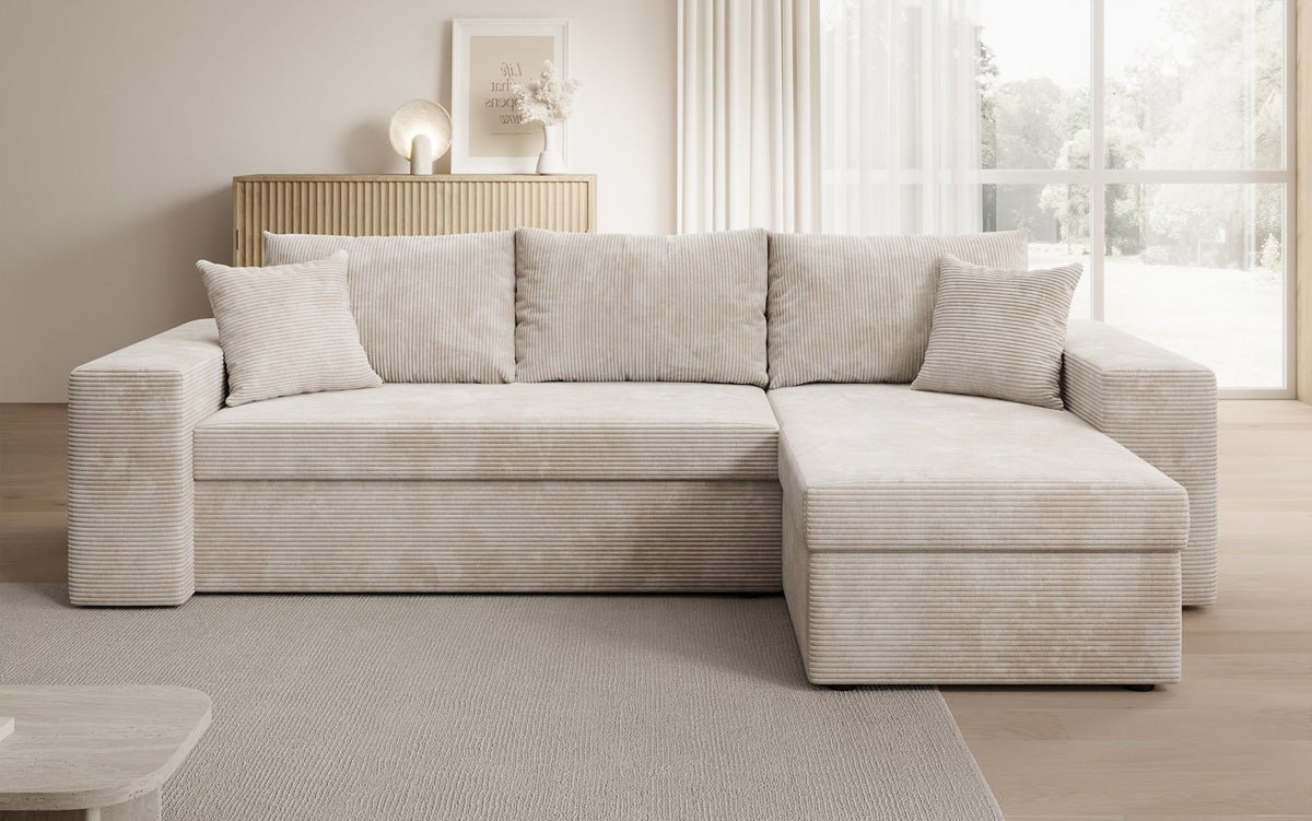 Designer Sofa Denver Cord met slaap- en klapfunctie