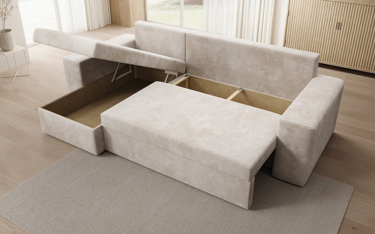Designer Sofa Denver Cord met slaap- en klapfunctie