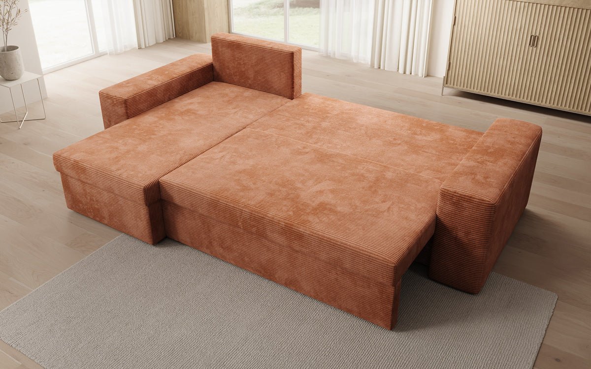 Designer Sofa Denver Cord met slaap- en klapfunctie