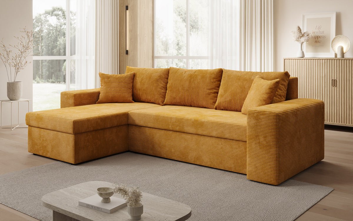 Designer Sofa Denver Cord met slaap- en klapfunctie