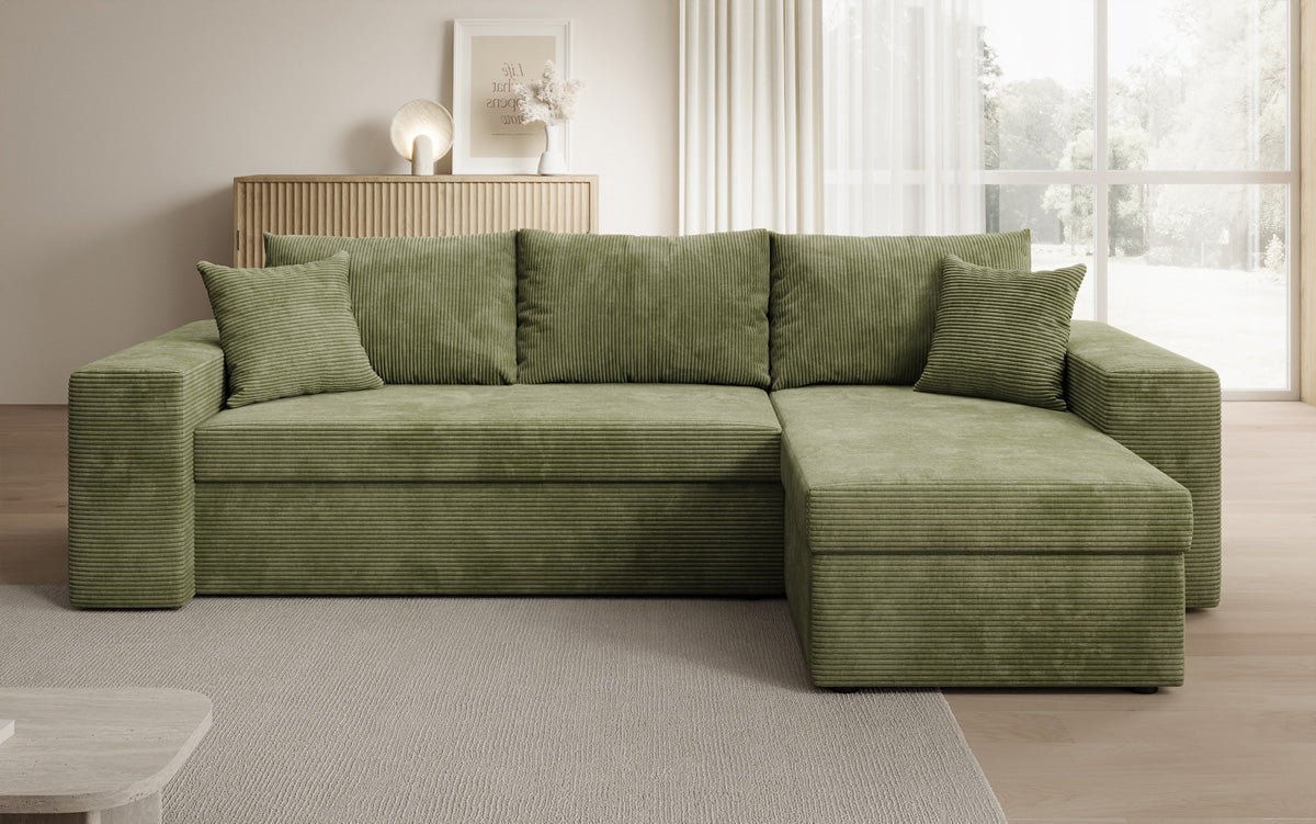 Designer Sofa Denver Cord met slaap- en klapfunctie