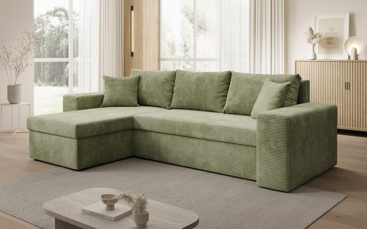Designer Sofa Denver Cord met slaap- en klapfunctie