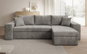 Designer hoekbank Denver Ribstof met slaap- en klapfunctie