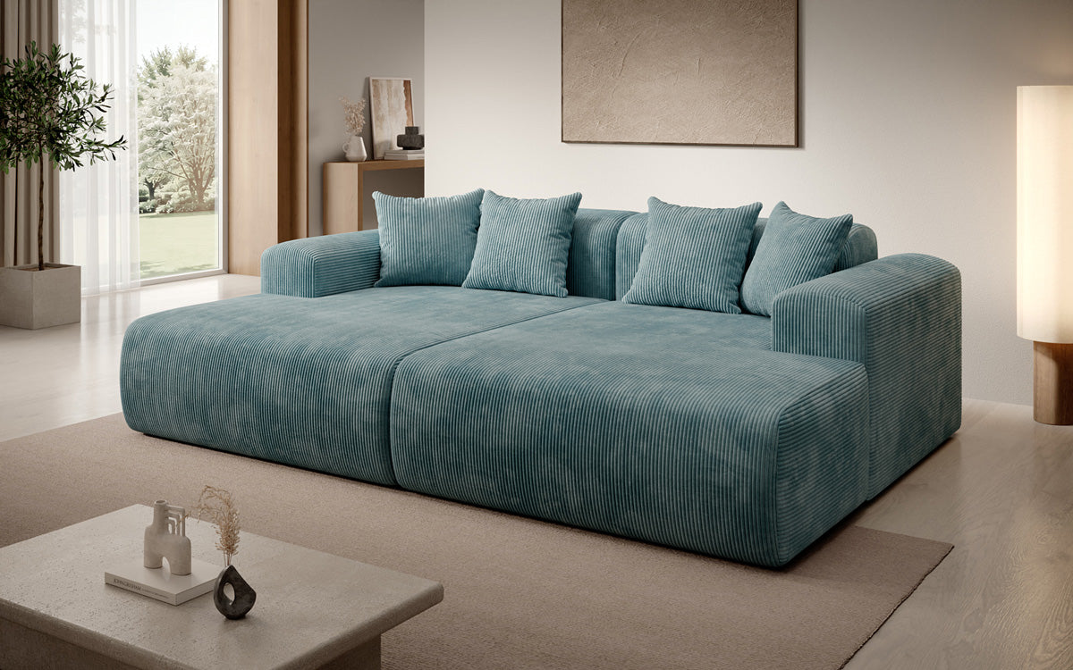 Design loungesofa Shelly in Ribstof