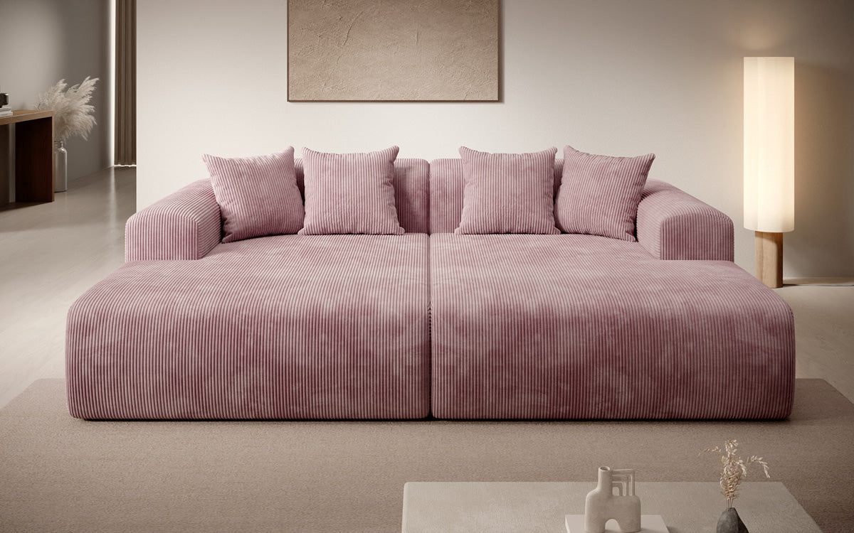 Design loungesofa Shelly in Ribstof