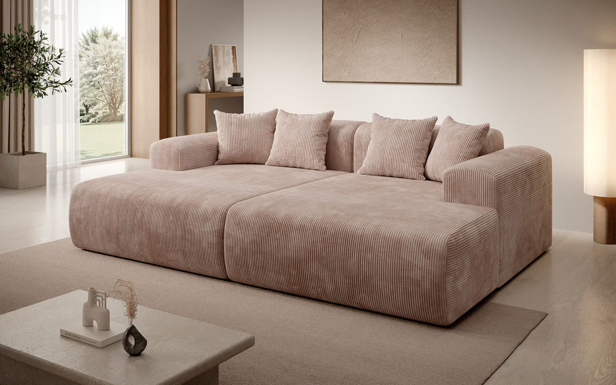 Design loungesofa Shelly in Ribstof