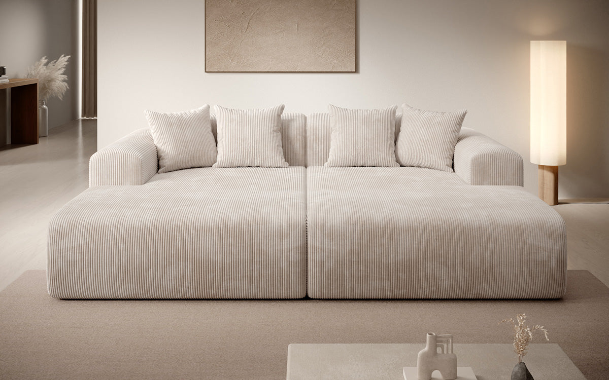 Design loungesofa Shelly in Ribstof